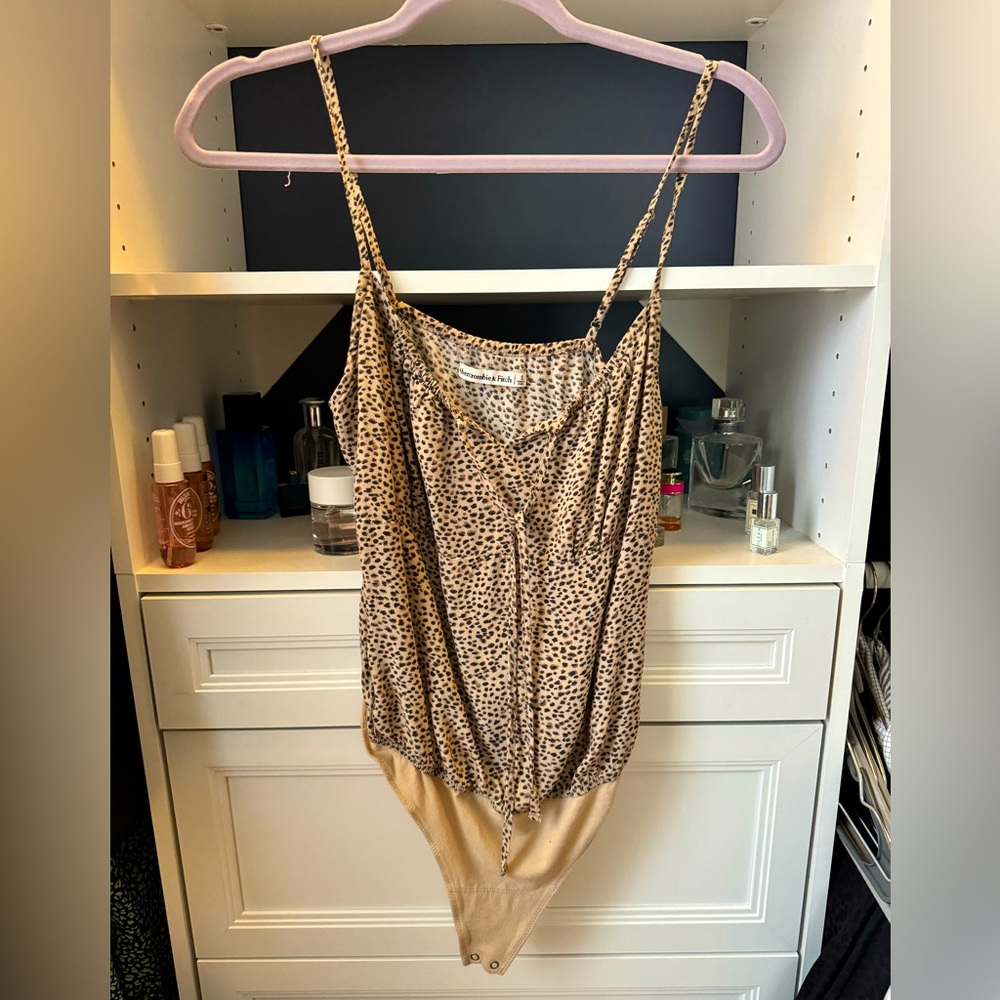 A&F animal print bodysuit